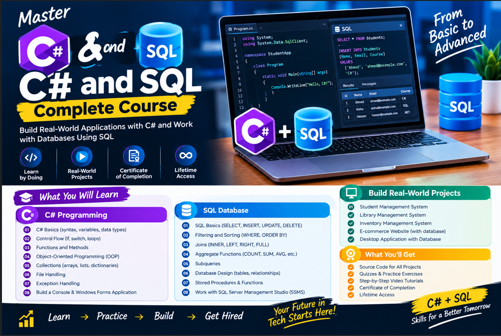 C# & SQL COMPLETE COURSE